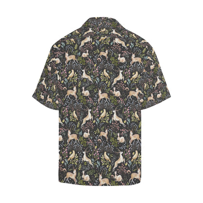 Deer Floral Jungle Men Aloha Hawaiian Shirt