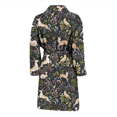 Deer Floral Jungle Men Bath Robe-JTAMIGO.COM