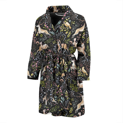 Deer Floral Jungle Men Bath Robe-JTAMIGO.COM