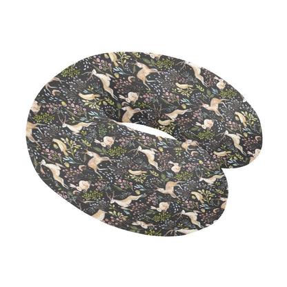 Deer Floral Jungle U-Shaped Travel Neck Pillow-JTAMIGO.COM