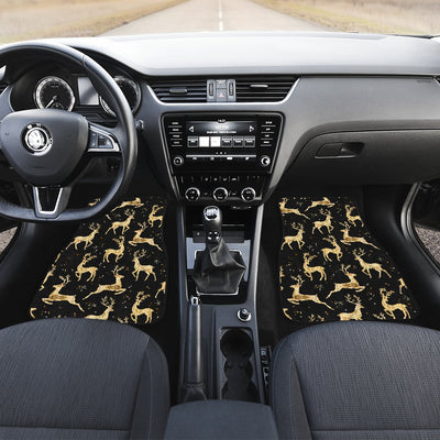 Deer Gold Pattern Car Floor Mats