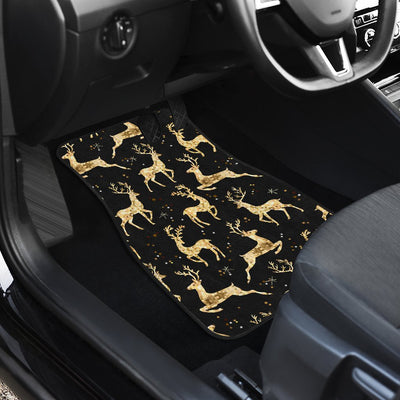 Deer Gold Pattern Car Floor Mats
