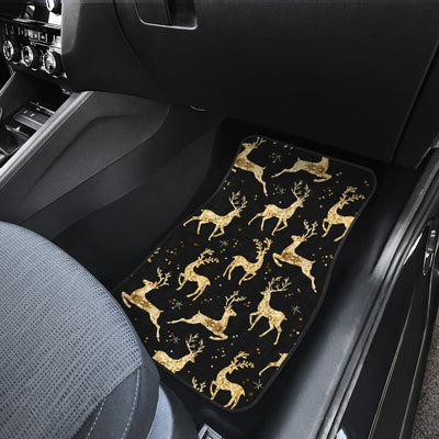 Deer Gold Pattern Car Floor Mats