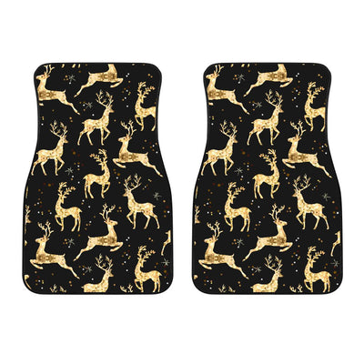 Deer Gold Pattern Car Floor Mats