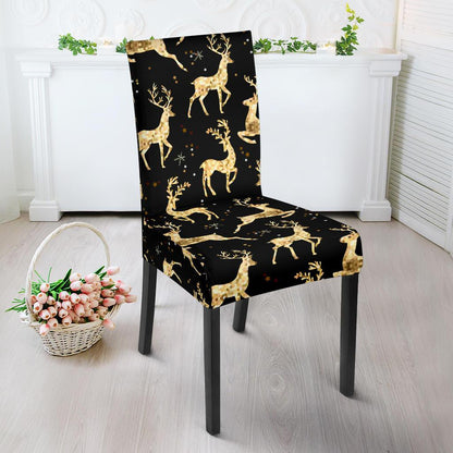 Deer Gold Pattern Dinning Chair Slipper-JTAMIGO.COM