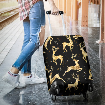 Deer Gold Pattern Luggage Cover Protector