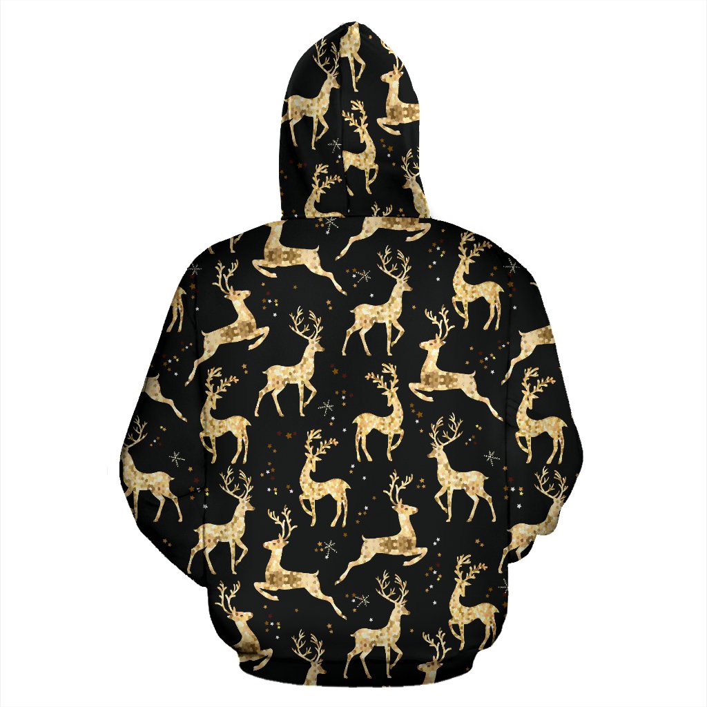 Deer Gold Pattern Pullover Hoodie