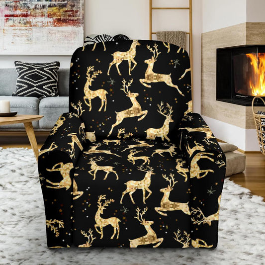 Deer Gold Pattern Single Sofa Slipcover -JTAMIGO.COM