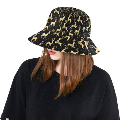 Deer Gold Pattern Unisex Bucket Hat