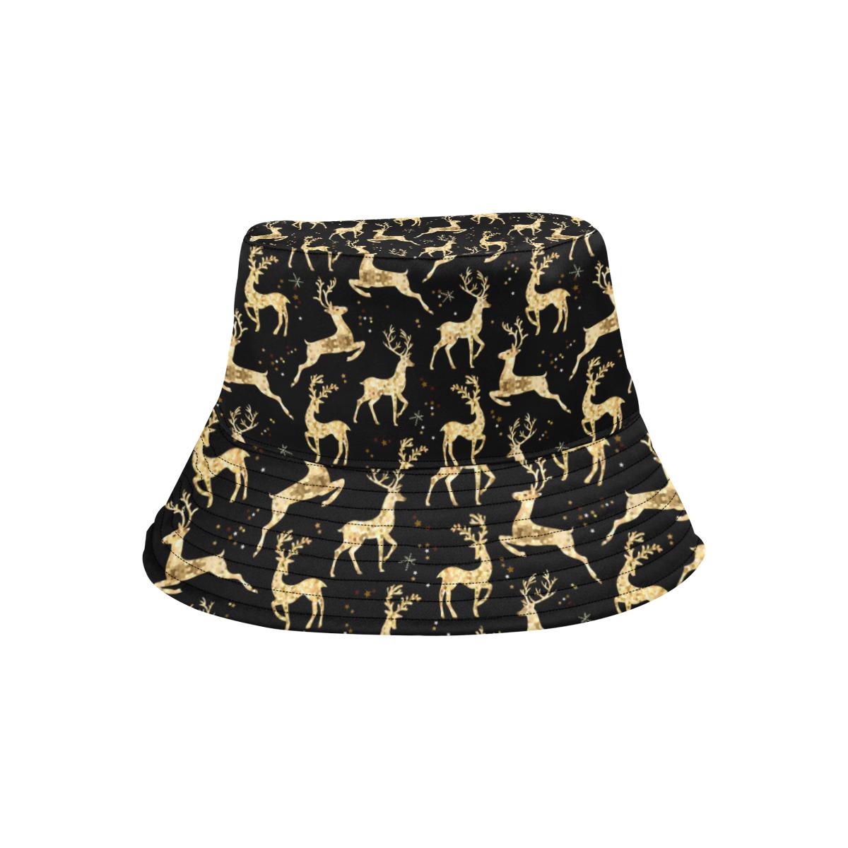 Deer Gold Pattern Unisex Bucket Hat