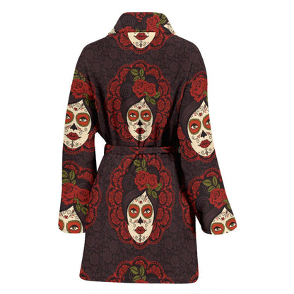 Deer Gold Pattern Women Bath Robe-JTAMIGO.COM