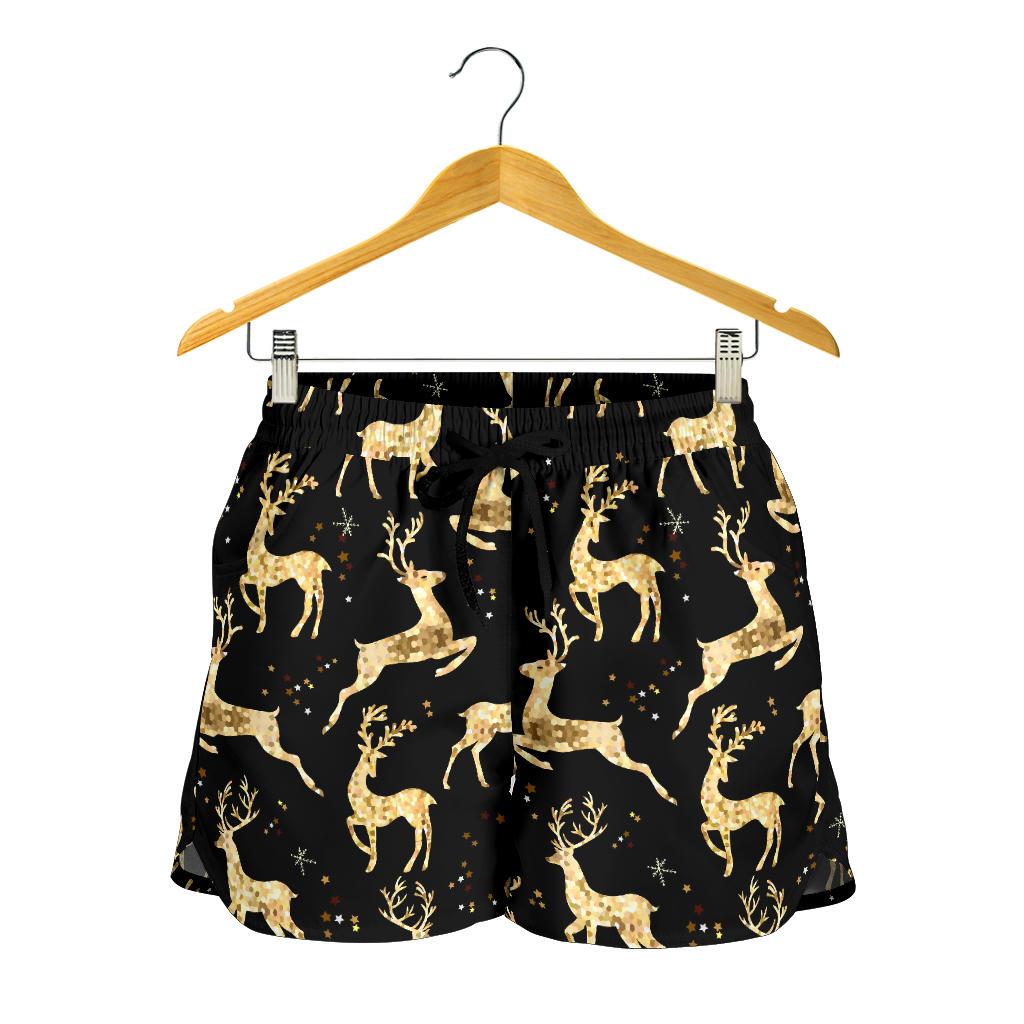 Deer Gold Pattern Women Shorts-JTAMIGO.COM