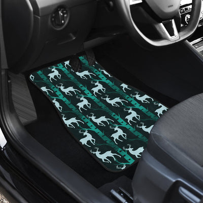 Deer Jungle Print Pattern Car Floor Mats