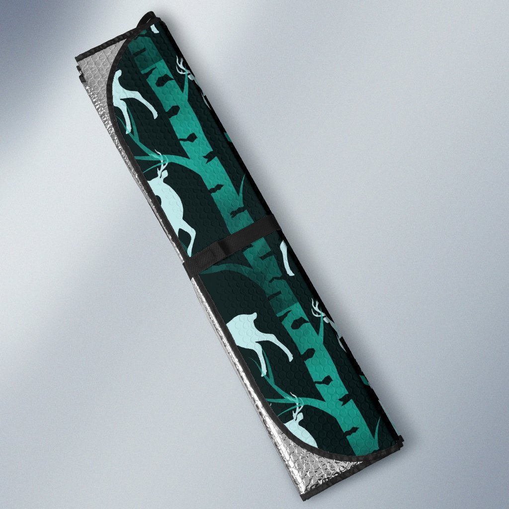 Deer Jungle Print Pattern Car Sun Shade For Windshield