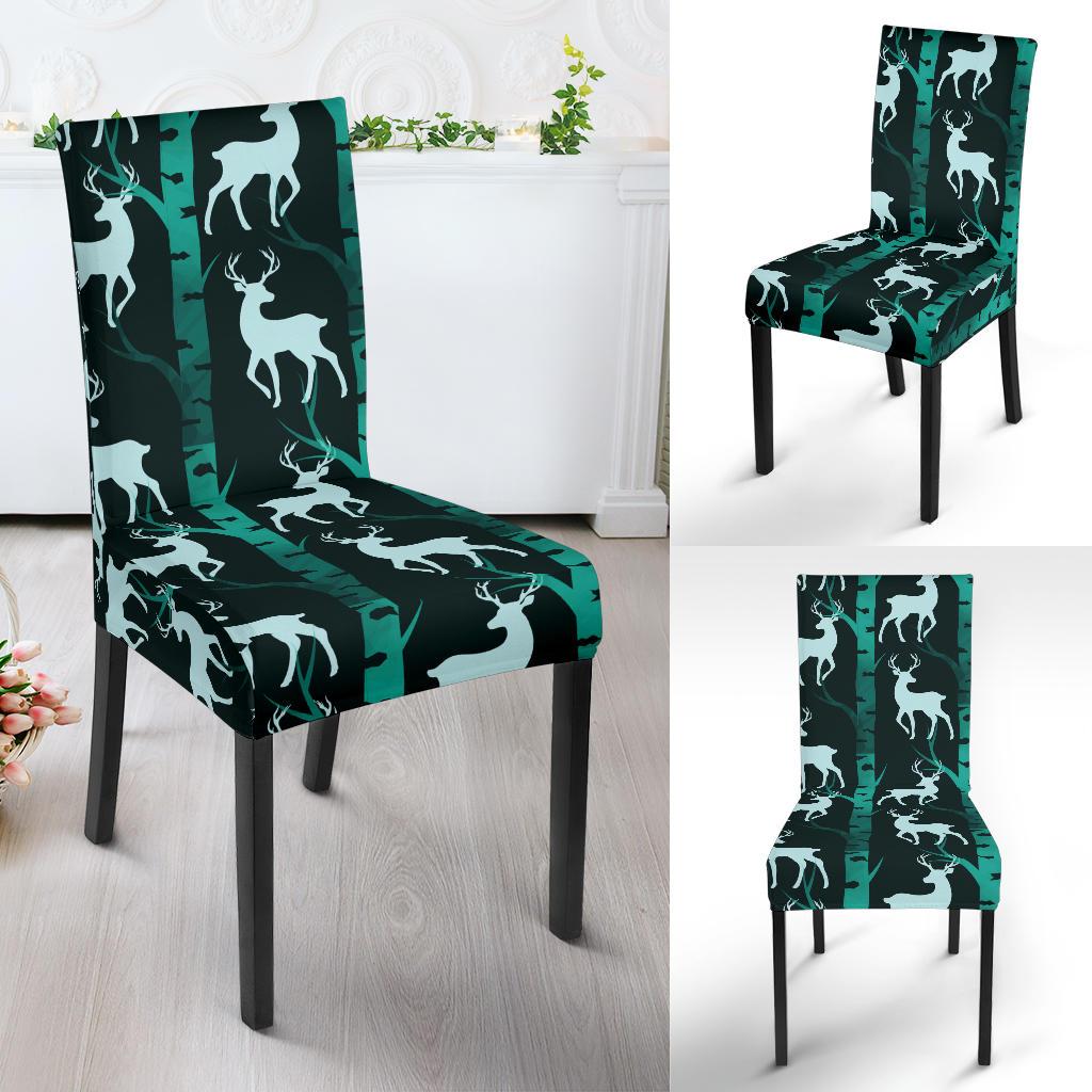 Deer Jungle Print Pattern Dinning Chair Slipper-JTAMIGO.COM