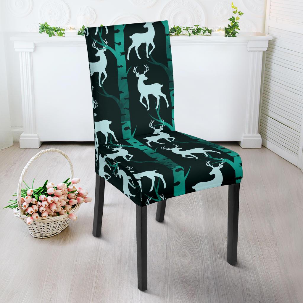 Deer Jungle Print Pattern Dinning Chair Slipper-JTAMIGO.COM