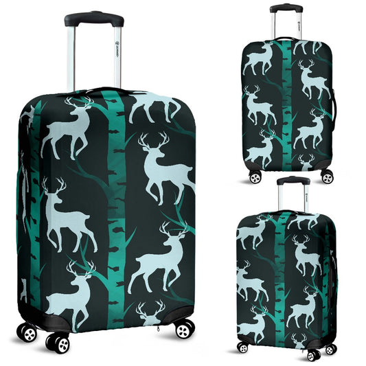 Deer Jungle Print Pattern Luggage Cover Protector
