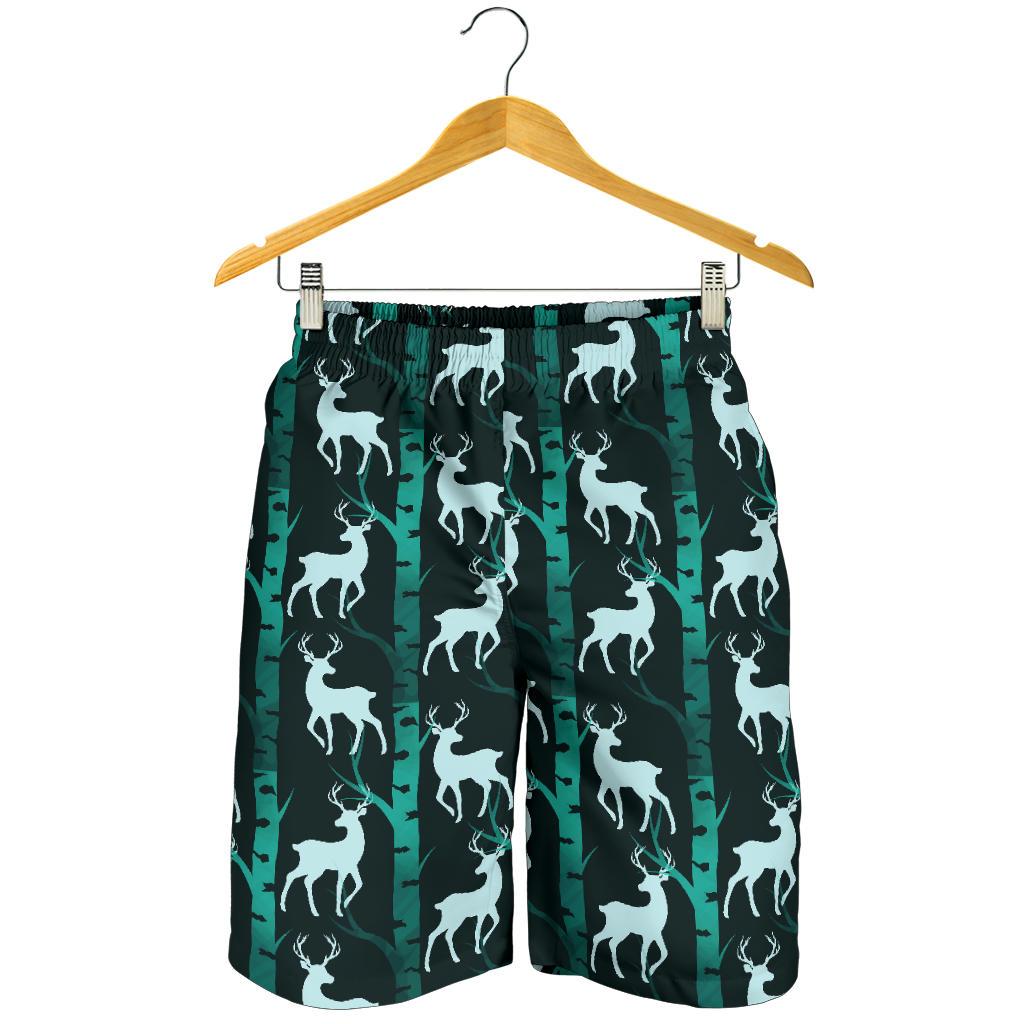 Deer Jungle Print Pattern Mens Shorts-JTAMIGO.COM
