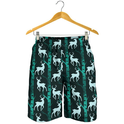 Deer Jungle Print Pattern Mens Shorts-JTAMIGO.COM