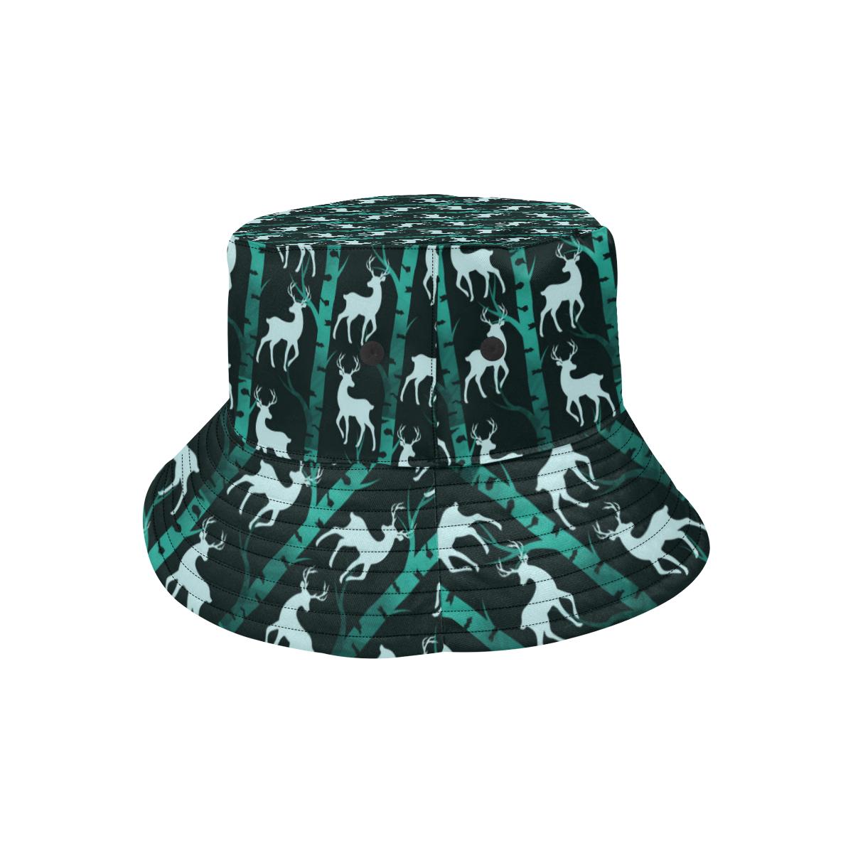 Deer Jungle Print Pattern Unisex Bucket Hat