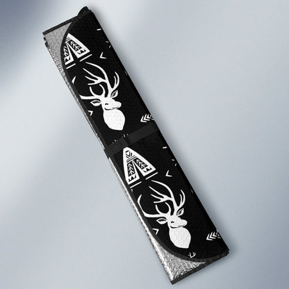 Deer Native Indian Print Pattern Car Sun Shade For Windshield