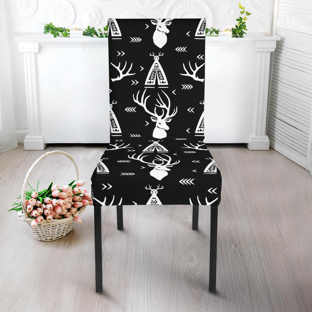 Deer Native Indian Print Pattern Dinning Chair Slipper-JTAMIGO.COM