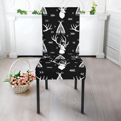 Deer Native Indian Print Pattern Dinning Chair Slipper-JTAMIGO.COM