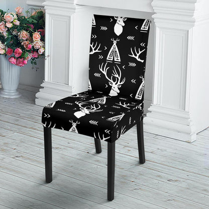 Deer Native Indian Print Pattern Dinning Chair Slipper-JTAMIGO.COM