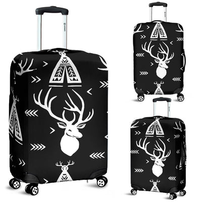 Deer Native Indian Print Pattern Luggage Cover Protector