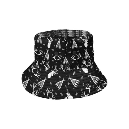 Deer Native Indian Print Pattern Unisex Bucket Hat