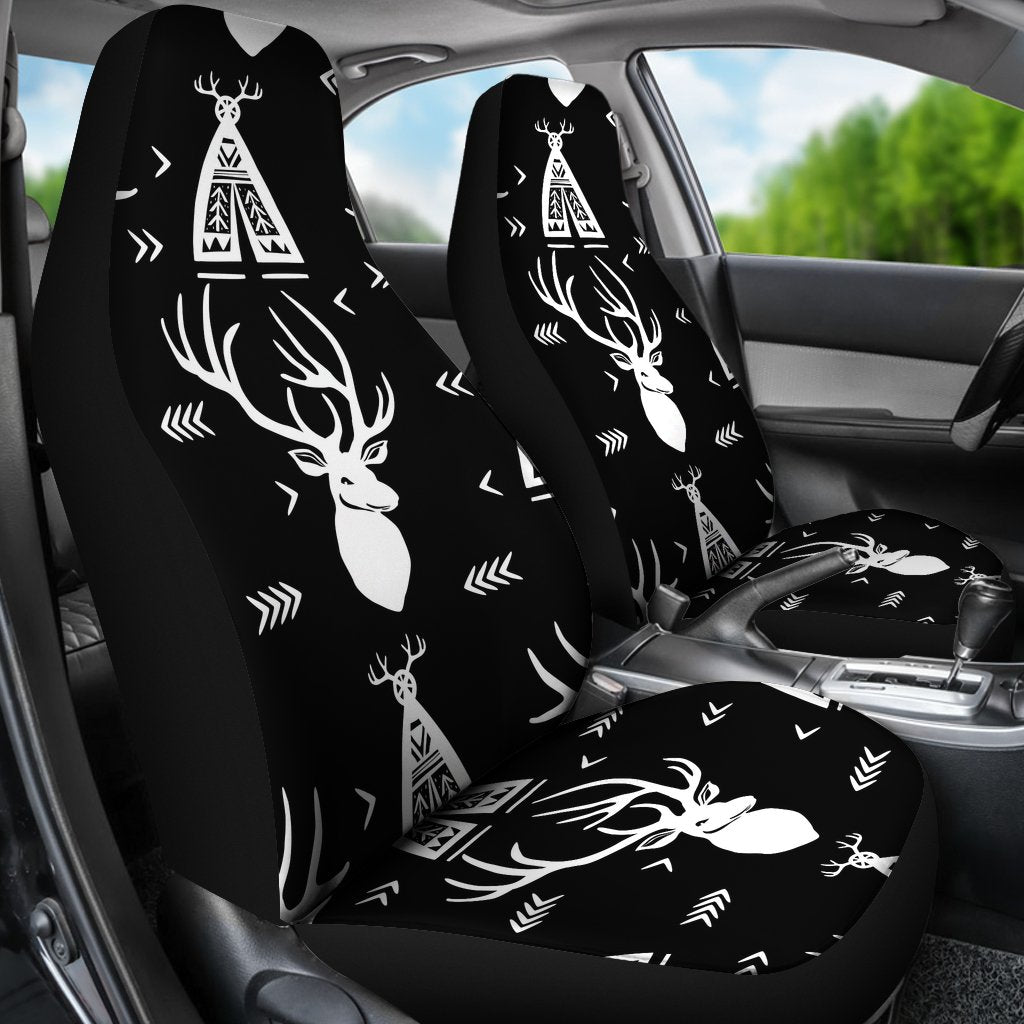 Deer Native Indian Print Pattern Universal Fit Car Seat Covers