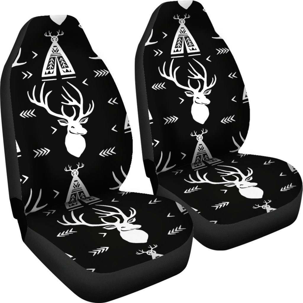 Deer Native Indian Print Pattern Universal Fit Car Seat Covers