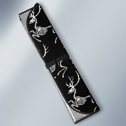 Deer Skeleton Print Pattern Car Sun Shade For Windshield