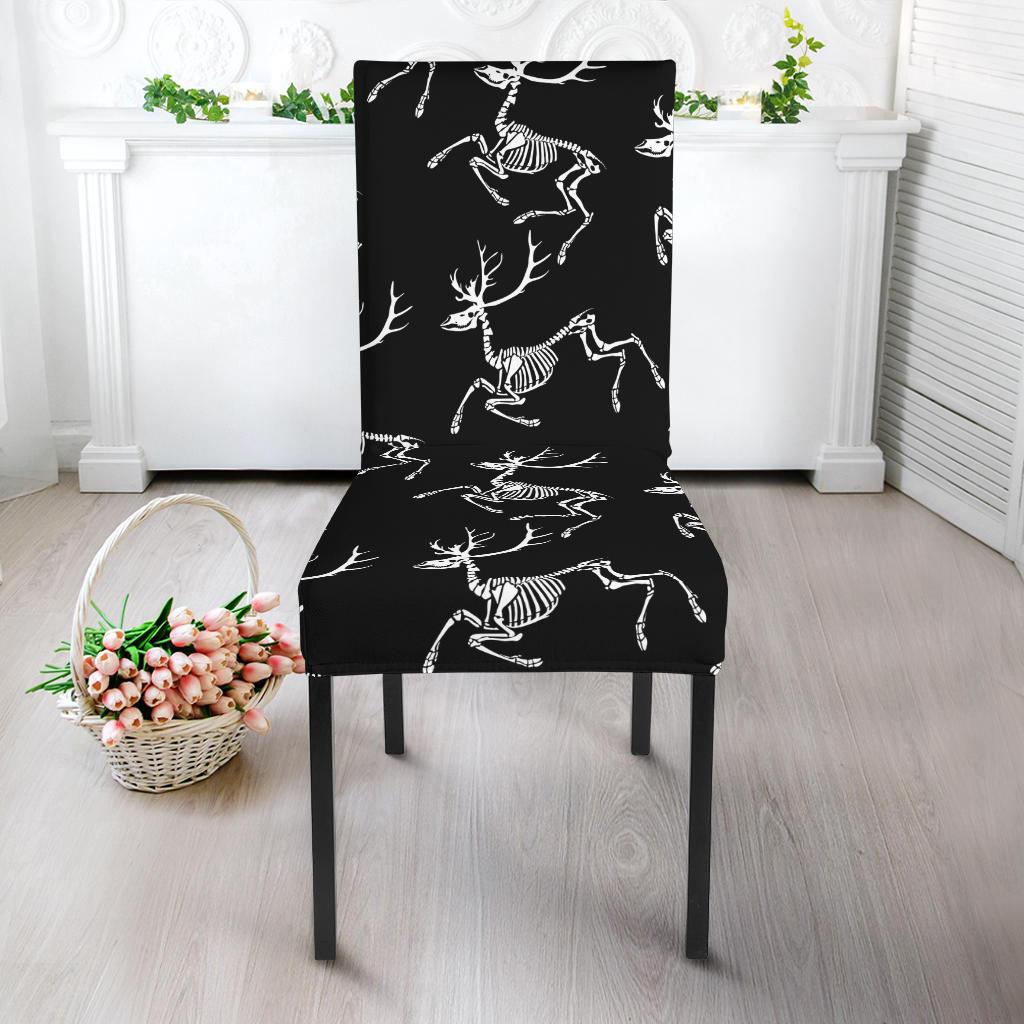 Deer Skeleton Print Pattern Dinning Chair Slipper-JTAMIGO.COM