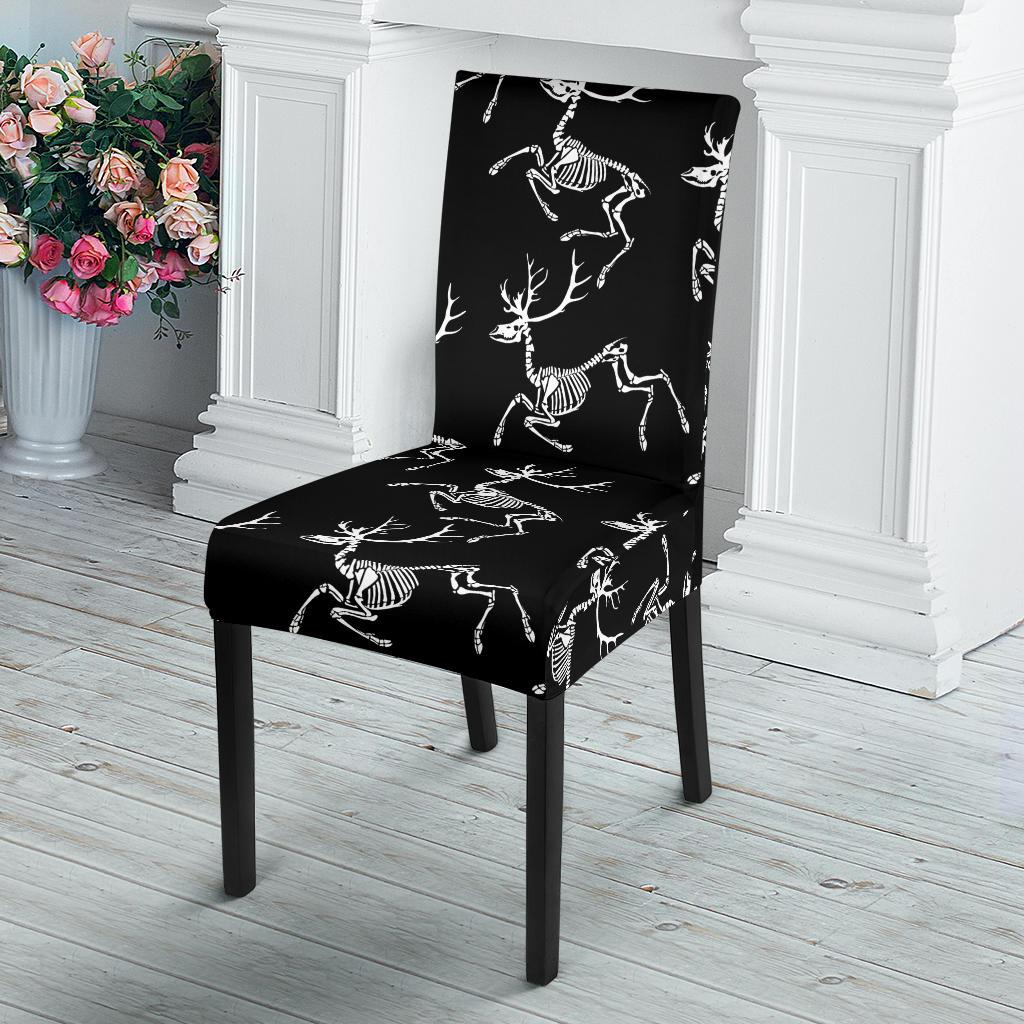 Deer Skeleton Print Pattern Dinning Chair Slipper-JTAMIGO.COM