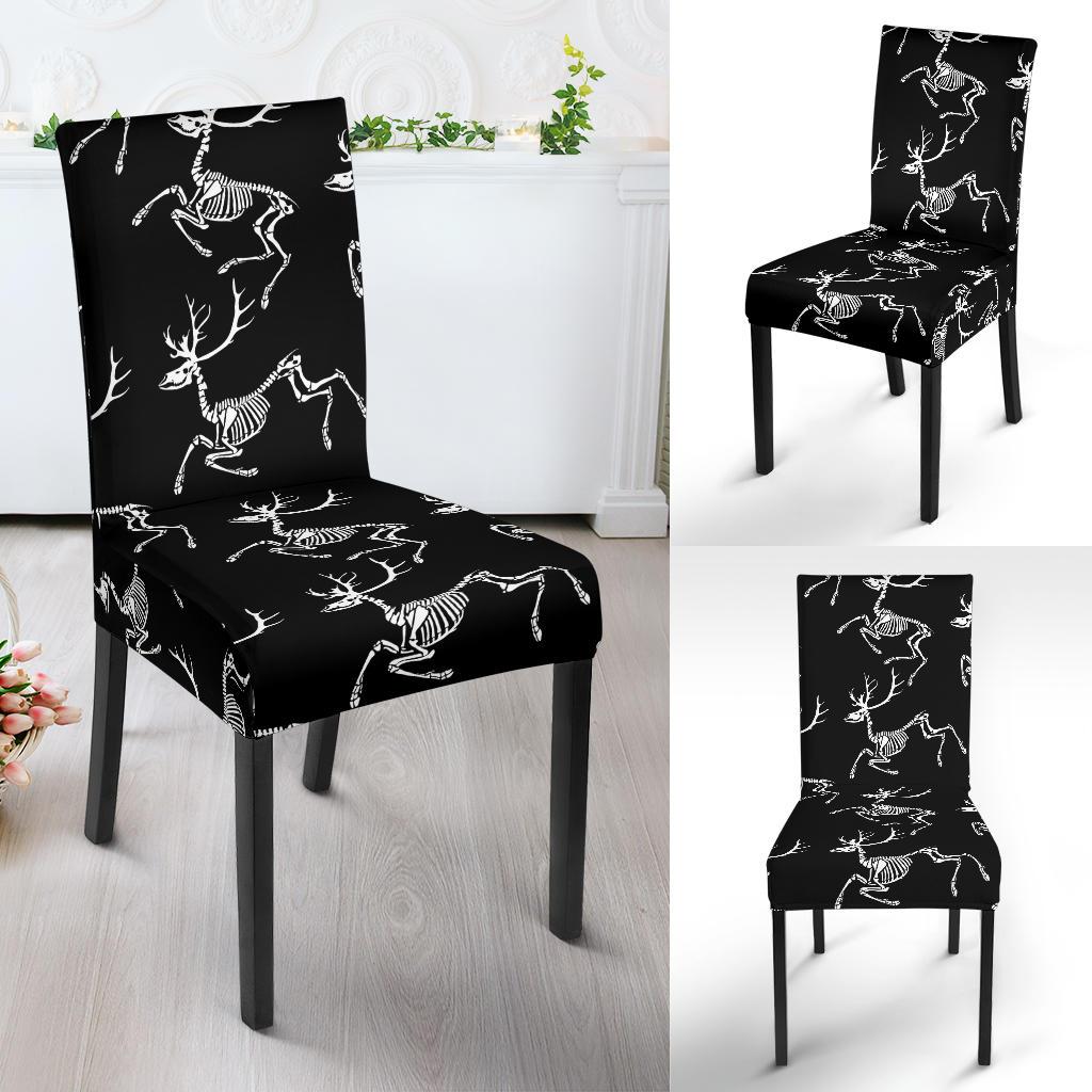 Deer Skeleton Print Pattern Dinning Chair Slipper-JTAMIGO.COM