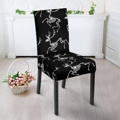 Deer Skeleton Print Pattern Dinning Chair Slipper-JTAMIGO.COM