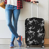 Deer Skeleton Print Pattern Luggage Cover Protector