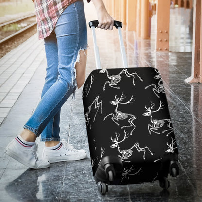 Deer Skeleton Print Pattern Luggage Cover Protector