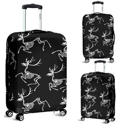 Deer Skeleton Print Pattern Luggage Cover Protector