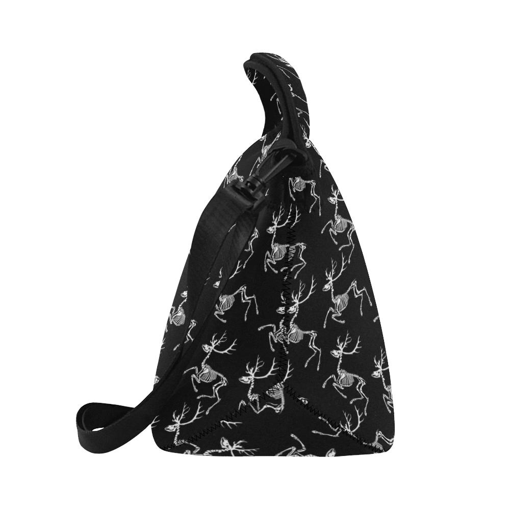 Deer Skeleton Print Pattern Neoprene Lunch Bag (Model 1669)(Large)-JTAMIGO.COM