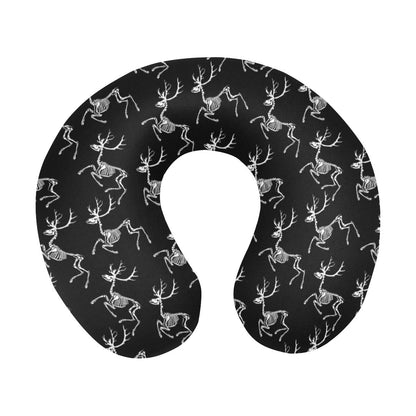 Deer Skeleton Print Pattern U-Shaped Travel Neck Pillow-JTAMIGO.COM