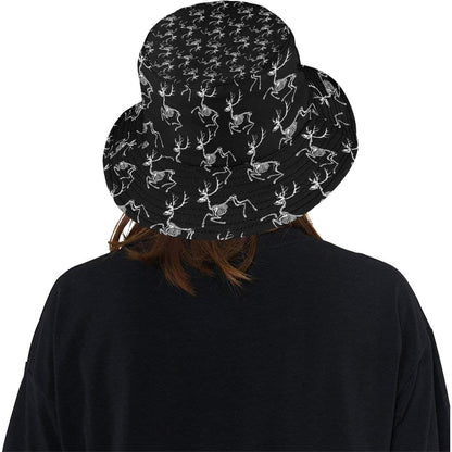 Deer Skeleton Print Pattern Unisex Bucket Hat