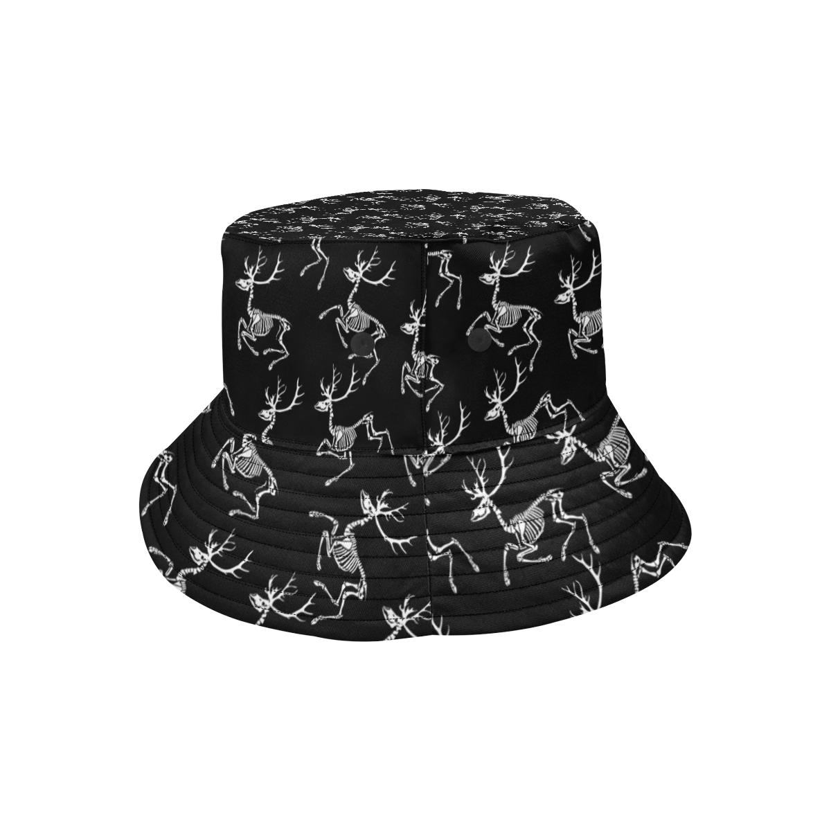Deer Skeleton Print Pattern Unisex Bucket Hat
