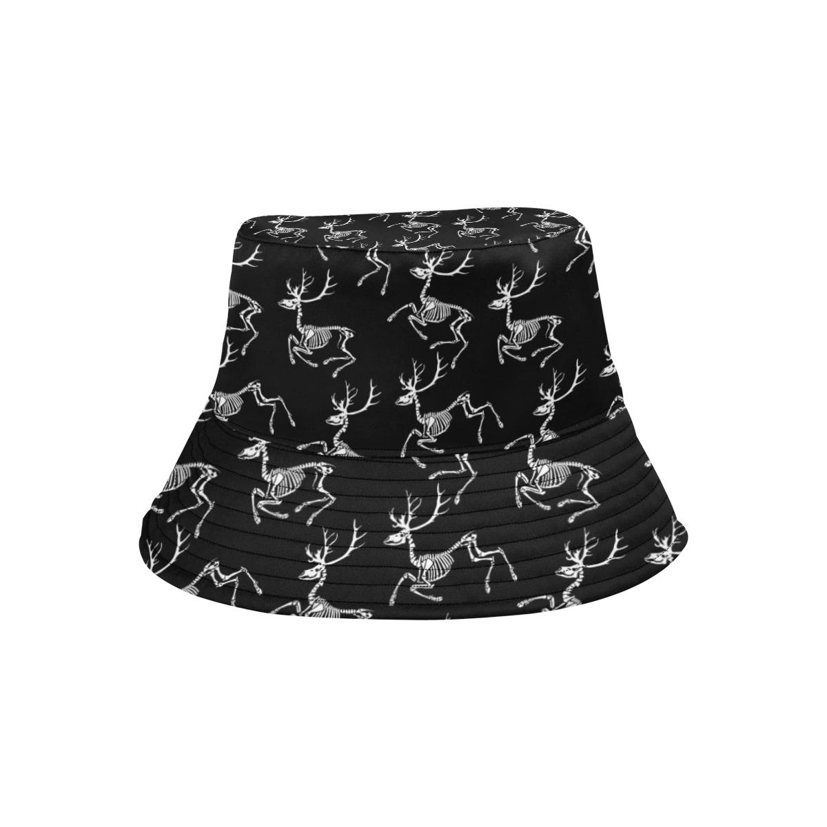 Deer Skeleton Print Pattern Unisex Bucket Hat