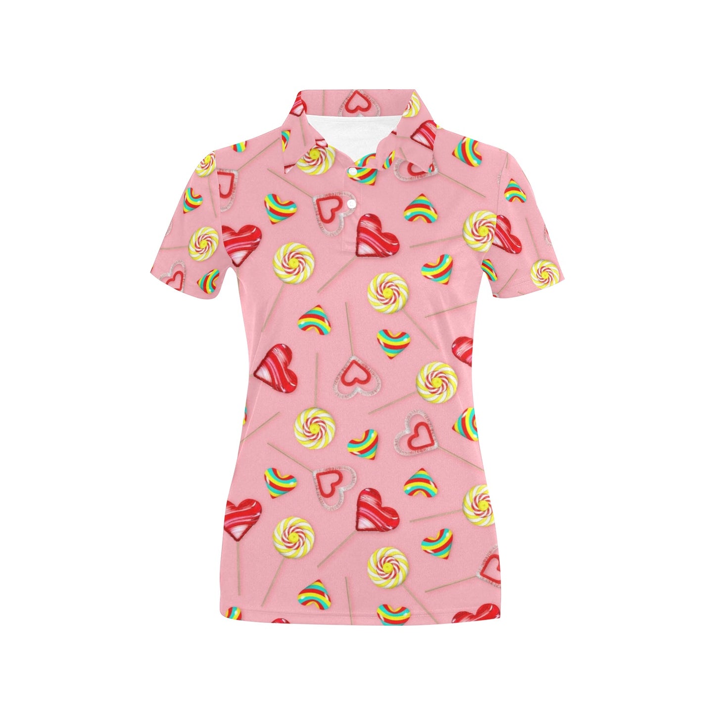 Lollipop Pattern Print Design LL05 Women's Polo Shirt