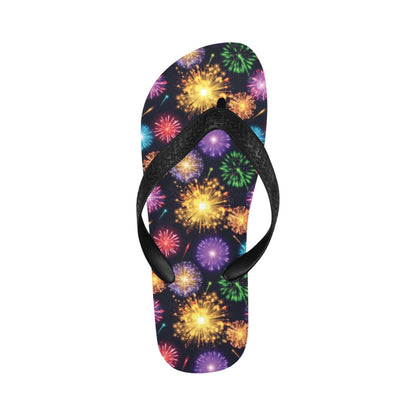 Firework Print Design LKS305 Flip Flops
