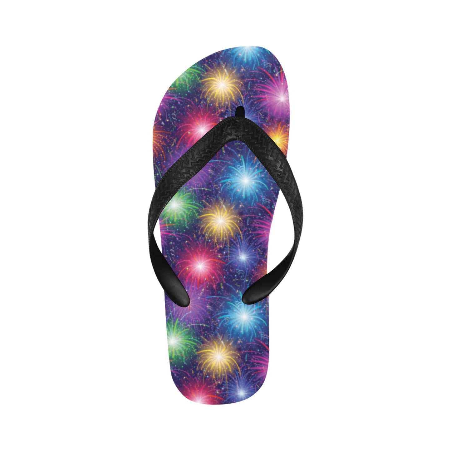 Firework Colorful Print Design LKS301 Flip Flops