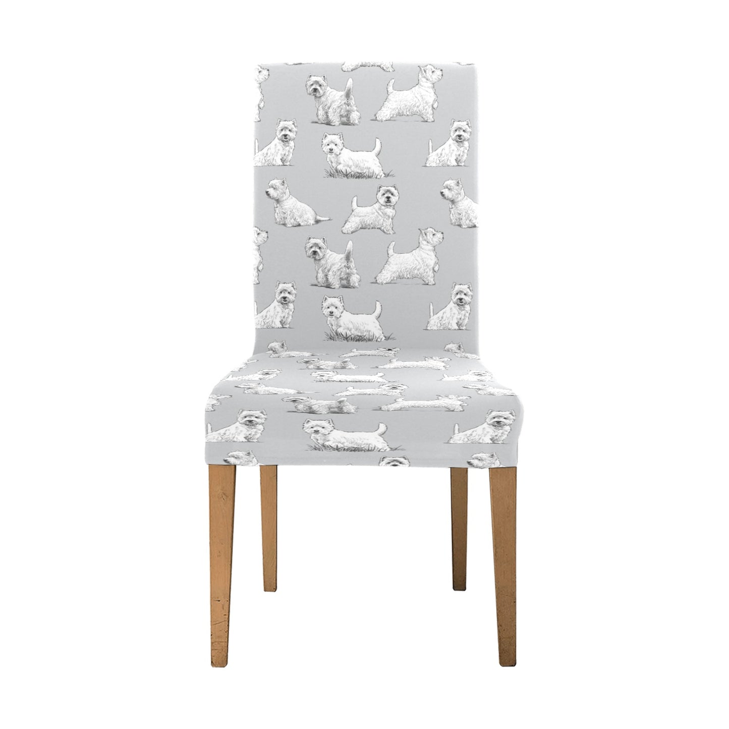 Scottish Terriers Print Design LKS3011 Dining Chair Slipcover