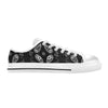 Bandana Paisley Black Print Design LKS308 Women's White Low Top Shoes